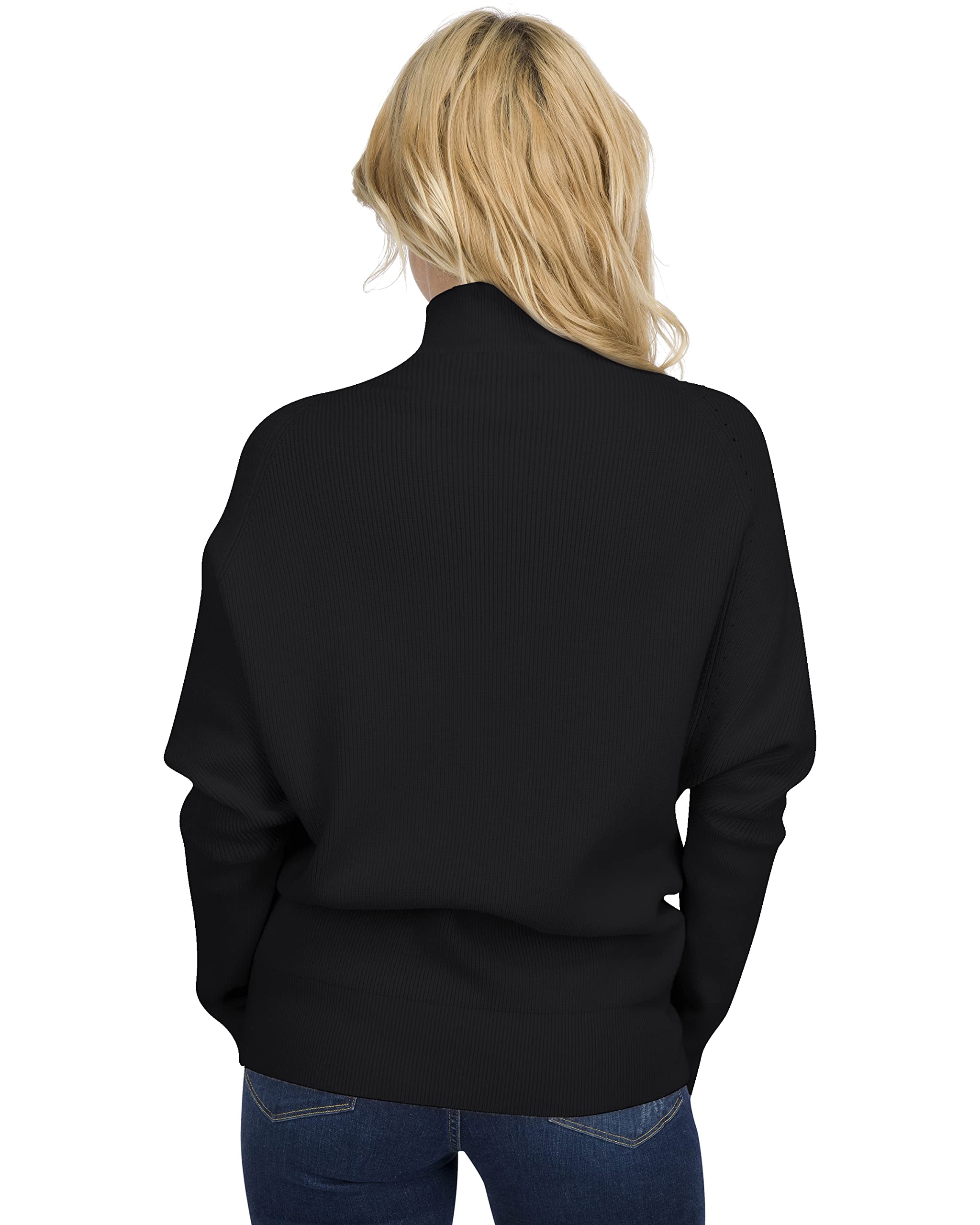 Eliana Funnel Neck Dolman Maternity Sweater - Stretchy Oversized Pregnancy Sweater for Women - Soft Comfortable Nursing Top for Work & Casual Wear