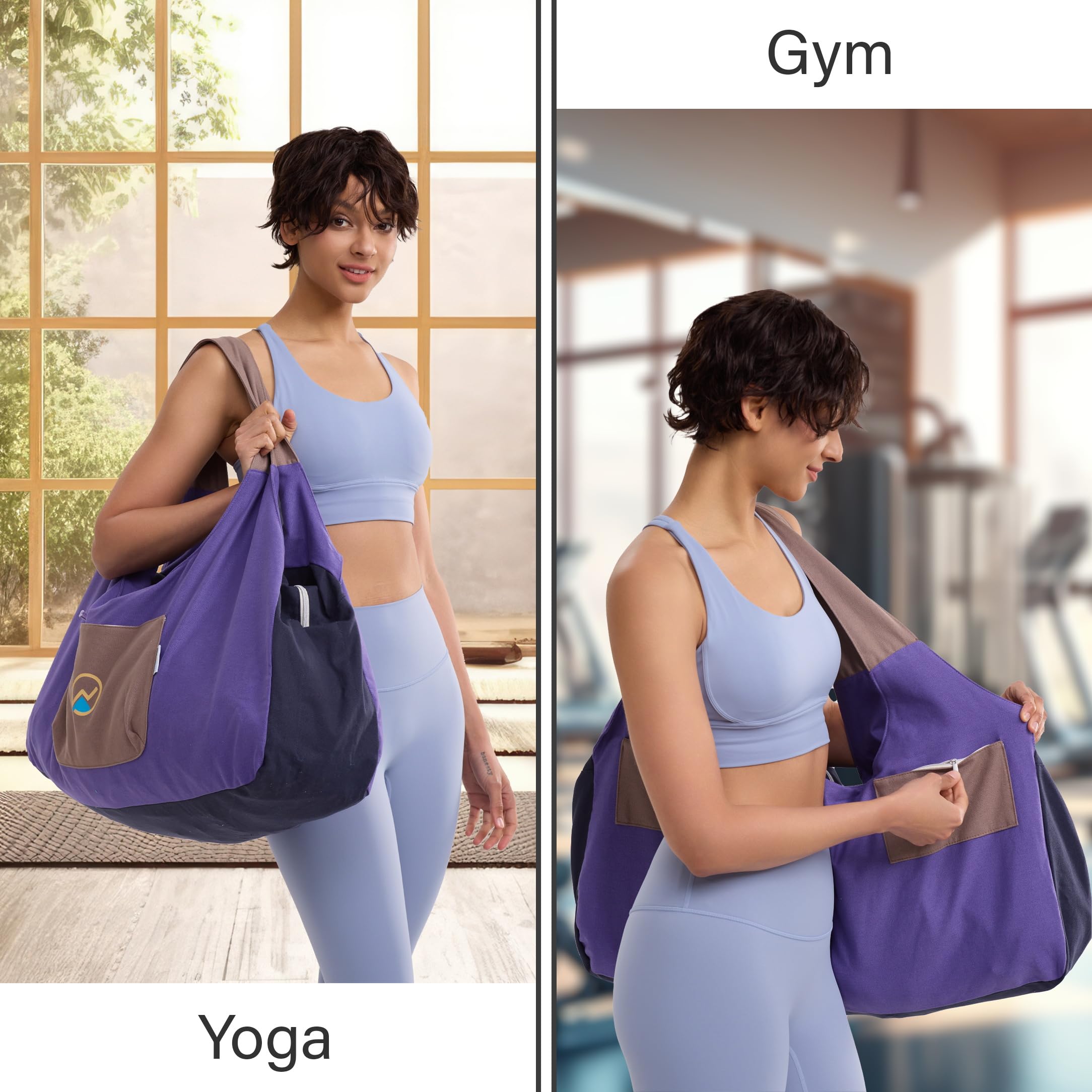 JoYnWell Large Yoga Mat Bag Carrier for Men & Women - Stylish Tote with 4 Pockets | Durable Yoga Mat Bag Fits All Accessories | Lightweight & Easy to Carry (30 Inch) - Perfect for Yoga Class, Gym, Travel & Outdoor Activities