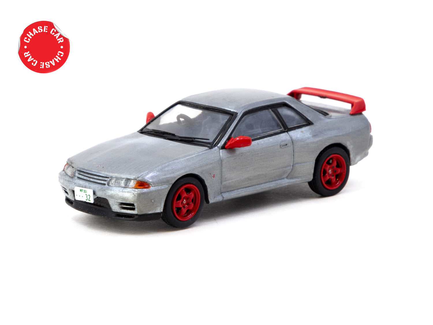 J Collection 1/64 Scale Diecast Nissan Skyline GT-R (BNR32) Model Car - Red - Perfect for Collectors, Display & Racing Enthusiasts