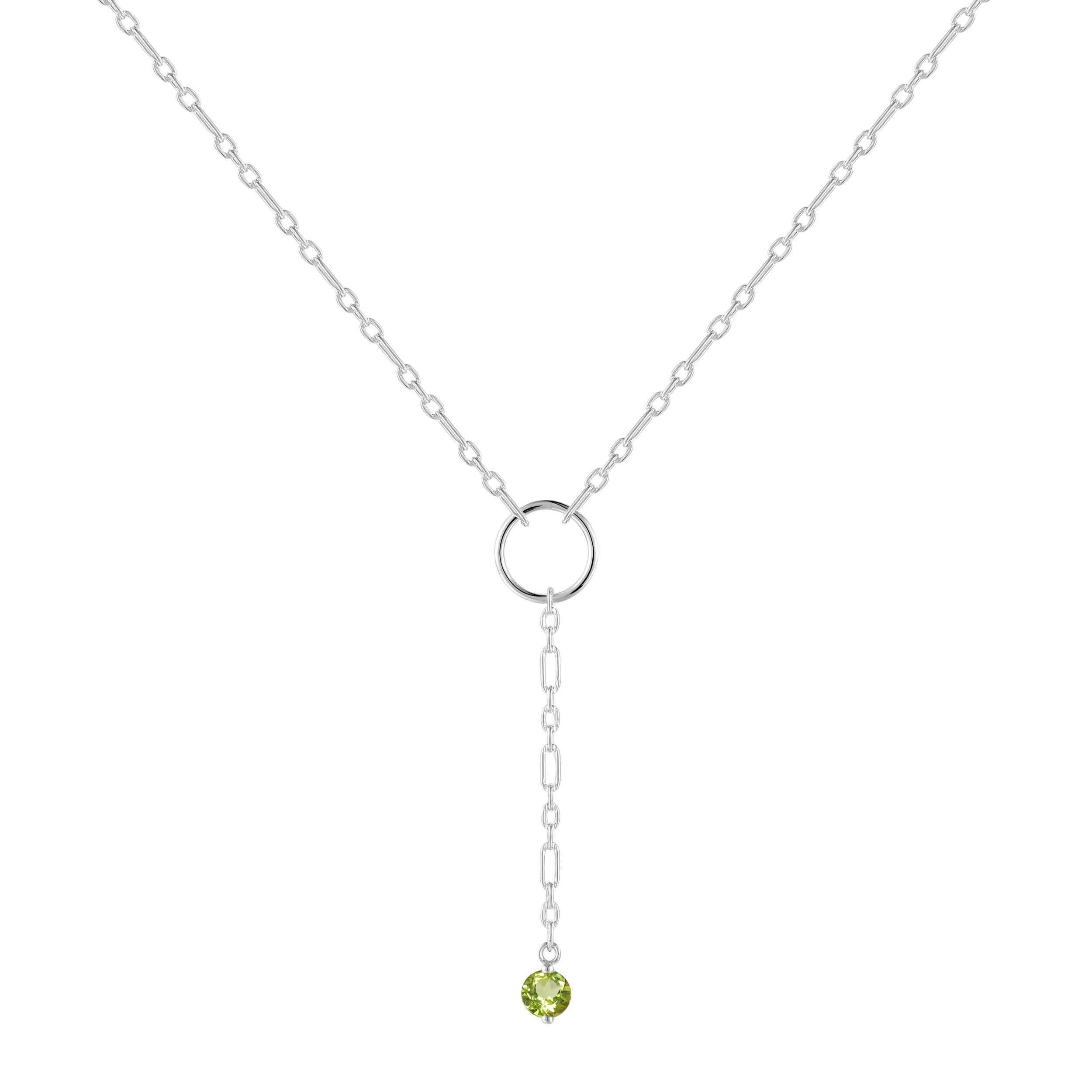 Peridot Drop Necklace - Dainty Green Gemstone Pendant Jewelry for Women | Perfect for Weddings, Parties & Everyday Elegance
