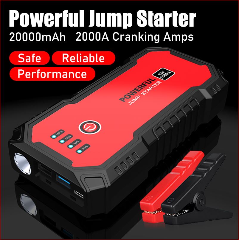 Best Lithium Ion Jump Starter - Portable Power Bank for Cars, Trucks & Motorcycles - Emergency Car Battery Booster for Camping, Road Trips & Outdoor Adventures