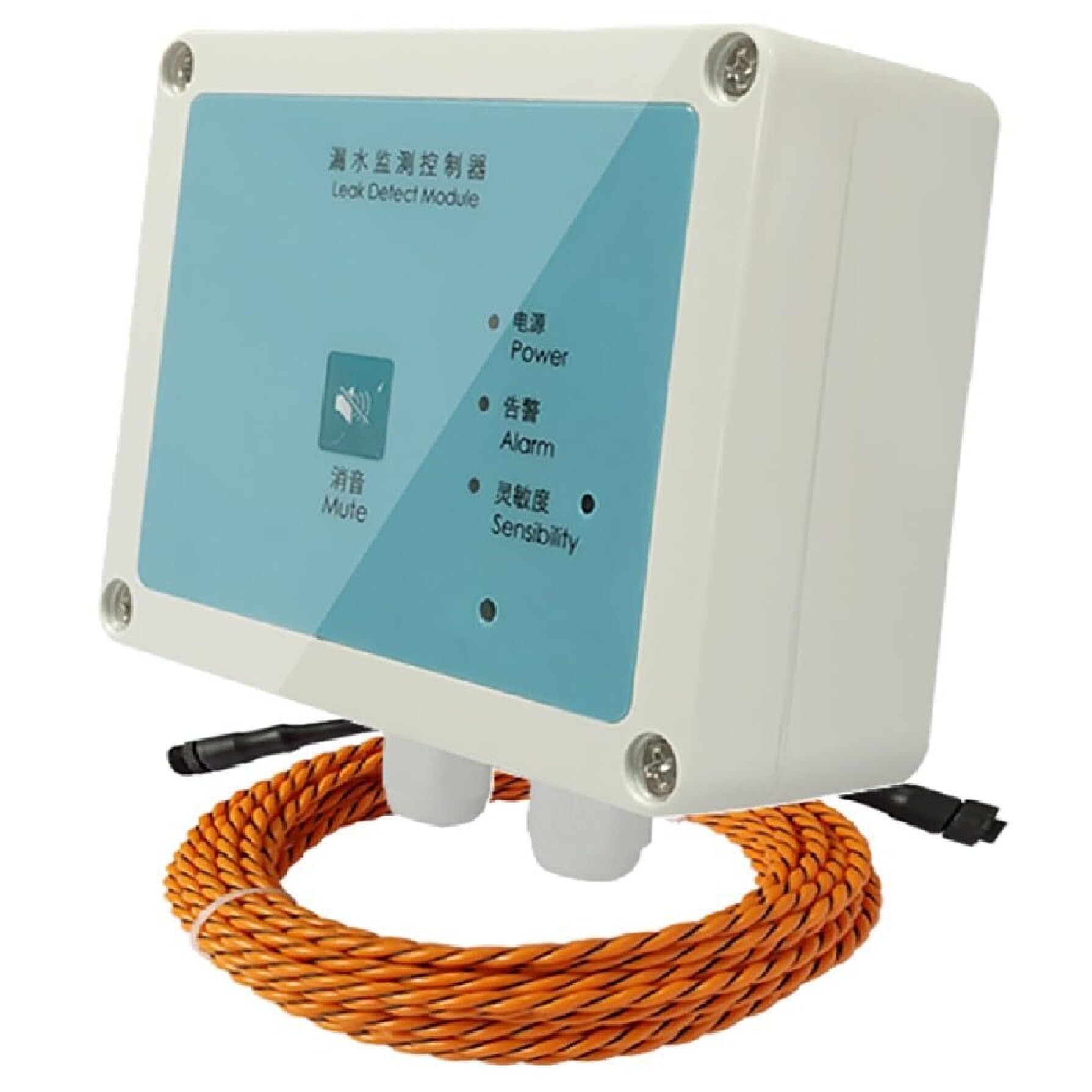 Zone Water Leak Detector with 5m Sensor Cable - Smart Home Water Alarm for Basement, Bathroom & Kitchen - Early Flood Detection System for Pipe Leaks & Appliance Overflow Protection