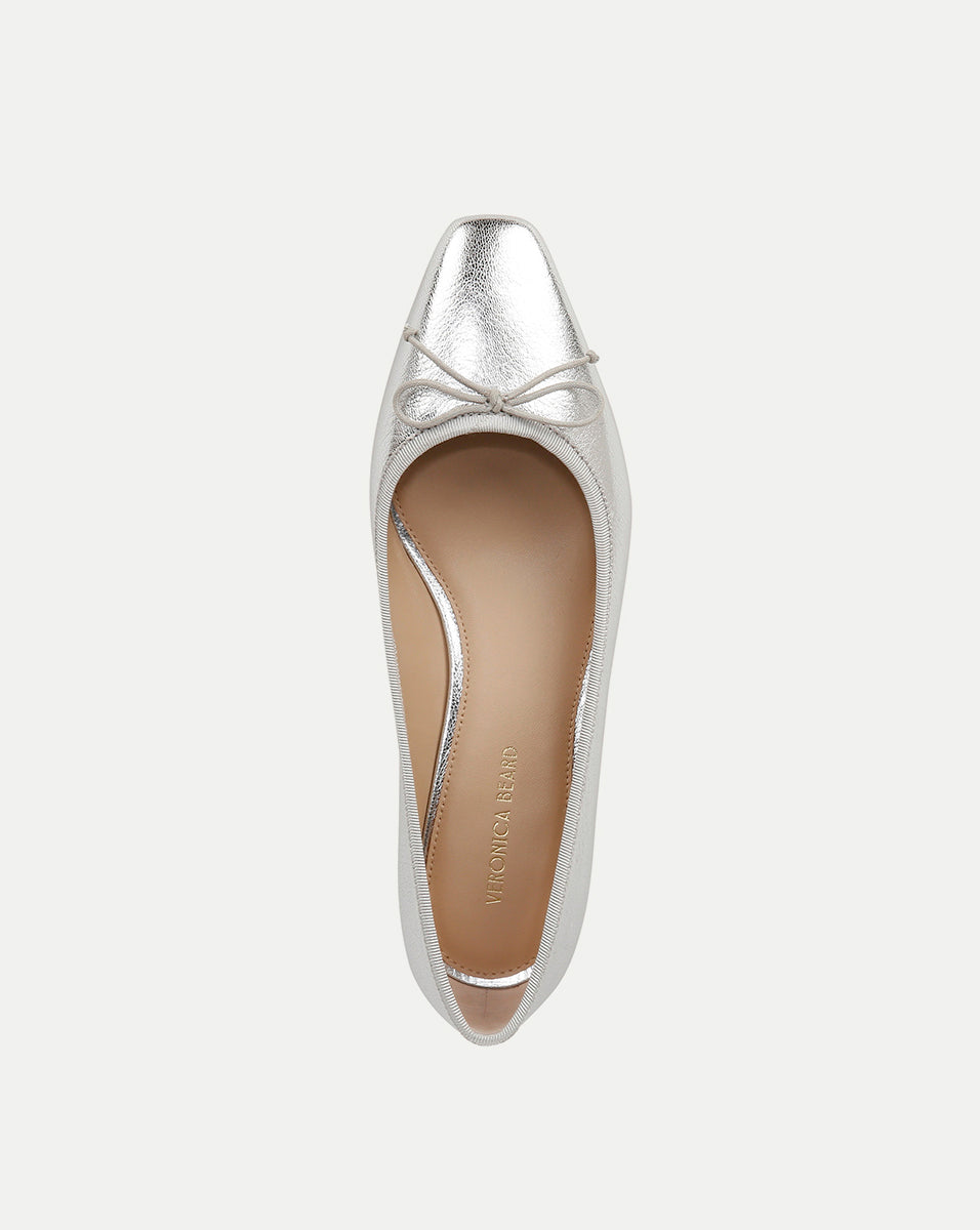 Cecile Women's Metallic Leather Ballet Flats - Comfortable & Stylish Shoes for Work, Casual Wear & Dance