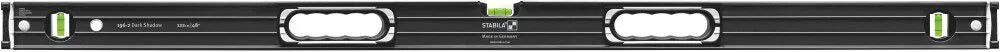 Stabila Dark Shadow Type 196 2-Piece 24 Inch & 48 Inch Aluminum Level Set with Carrying Case STA 37348 - Perfect for Construction, Carpentry, and DIY Home Projects