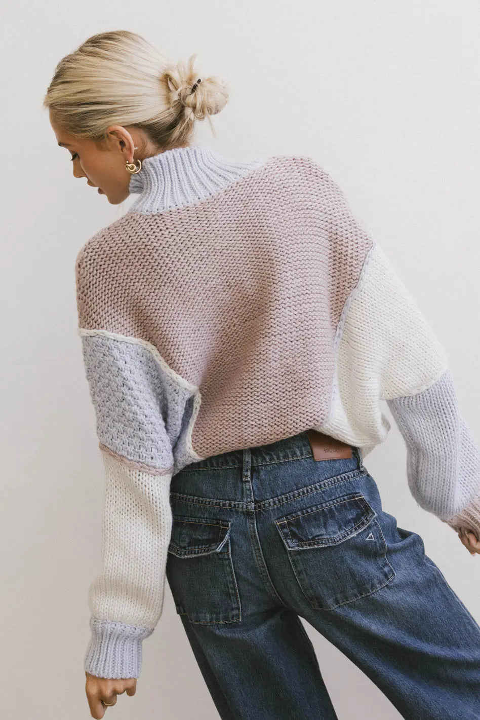 Stylish Maggy Color Block Sweater for Women | Trendy Knit Pullover | Perfect for Fall & Winter Outfits, Casual Wear & Office Fashion