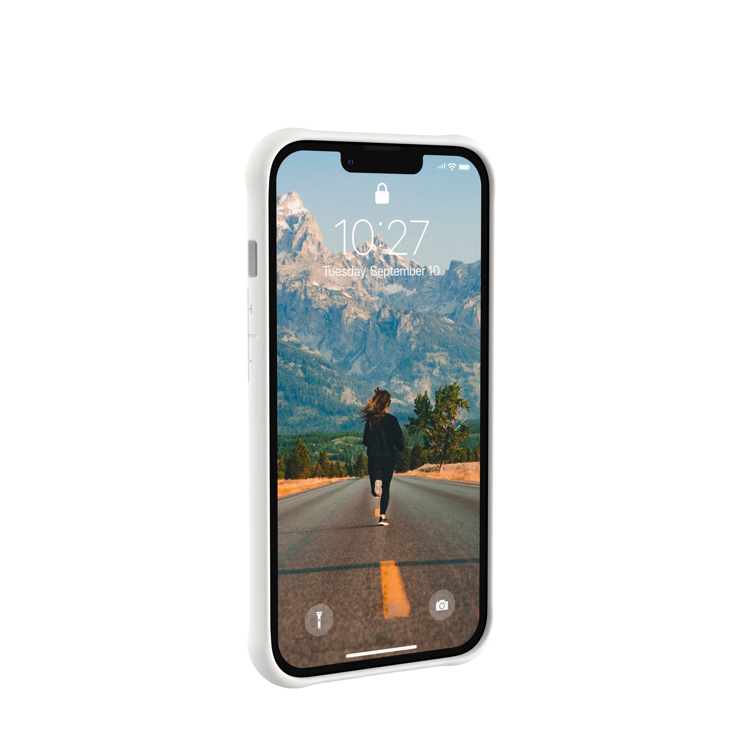 UAG Designed for iPhone 13 Case - Slim Fit Lightweight Protective Cover with MagSafe Compatibility | 6.1 Inch Screen | Impact Resistant & Antimicrobial | White Marshmallow DOT Design | Perfect for Daily Use, Travel & Outdoor Activities