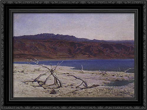Vasily Polenov Dead Sea 24x18 Black Ornate Wood Framed Canvas Art - Premium Wall Decor for Living Room, Bedroom & Office