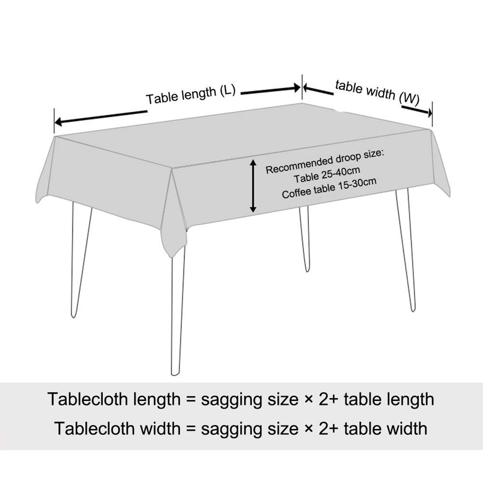 PVC Waterproof Tablecloth - Rectangle Printed Oil & Heat Resistant Table Cover - Wipeable Durable Tablecloth for Coffee & Dining Tables 106x152cm (42x60in) - Perfect for Home, Restaurants & Outdoor Use