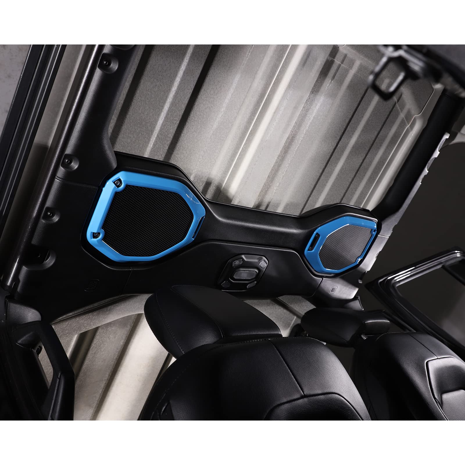 2018-2023 Jeep Wrangler JL JLU & Gladiator JT Car Roof Speaker Frame Trim Cover - Interior Accessories (Light Blue) | Perfect for Off-Road Adventures & Custom Upgrades