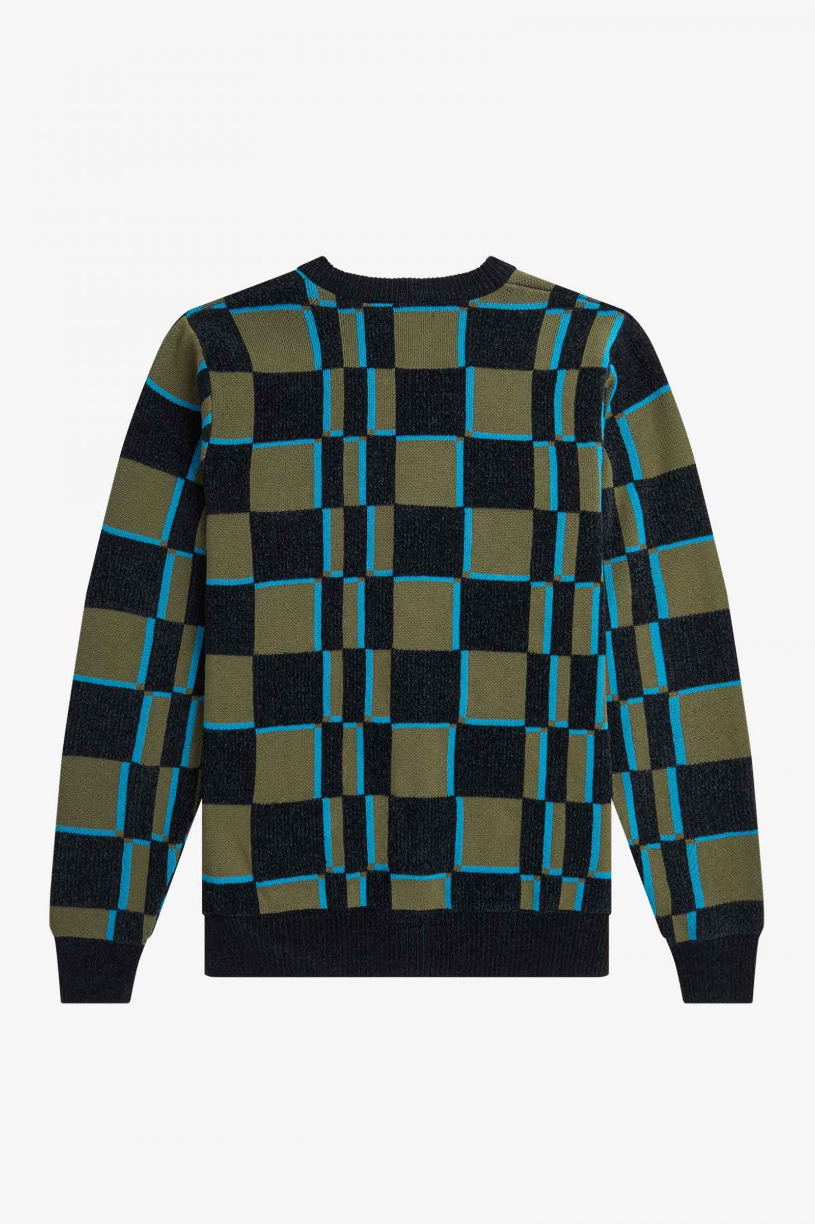 Trendy Glitch Checkerboard Cardigan for Women - Stylish Oversized Knit Sweater for Casual Outfits & Layering | Perfect for Fall, Winter & Coffee Dates
