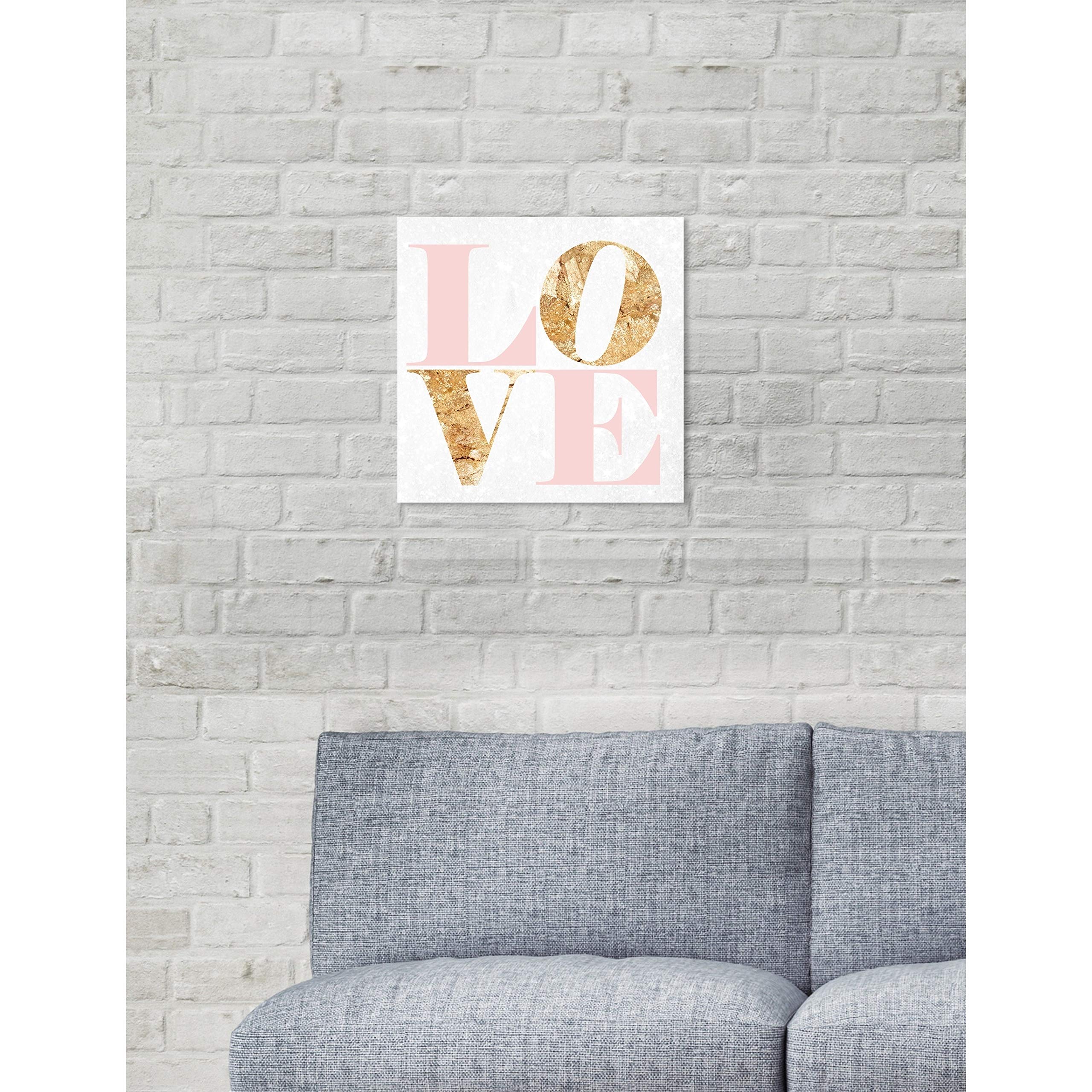 Oliver Gal 'Build On Love Romance' 12x12 Inch Canvas Wall Art - Perfect for Bedroom, Living Room & Home Decor
