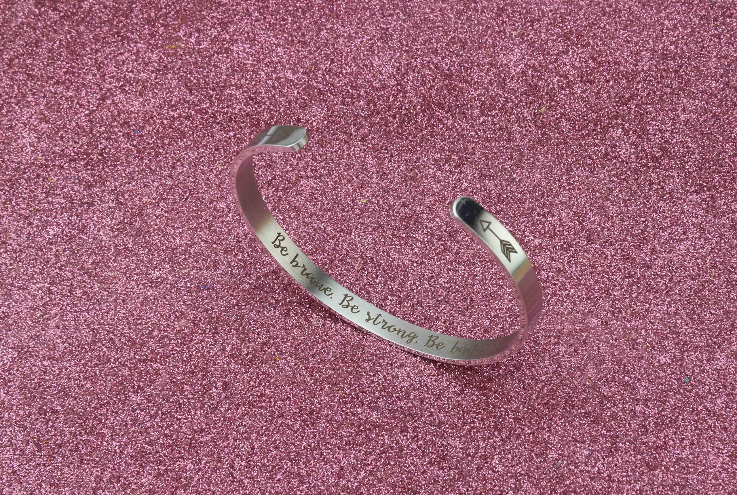 ANKINGPiiN Inspirational Bracelets for Women & Men - Motivational Cuff Bangle with Personalized Mantra, Friendship Jewelry Gift in Box - Perfect for Birthdays, Graduation & Daily Encouragement