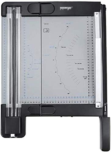 Professional Titanium Guillotine Paper Cutter & Trimmer - Portable A4 Scrapbooking Tool with Side Ruler | Perfect for Office, School, Crafting & DIY Projects (Black)