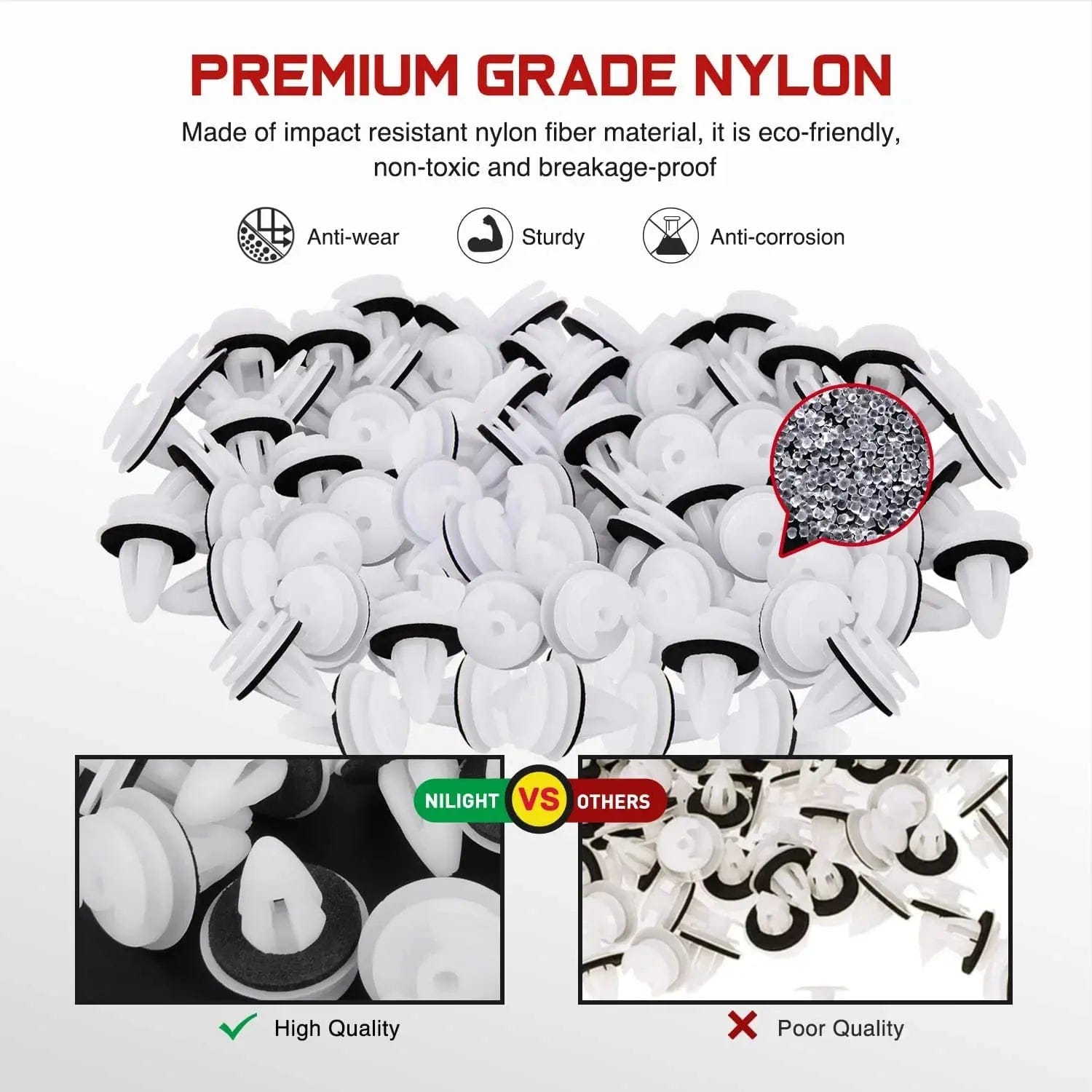 50 Pcs 18mm Hole 9mm Door Trim Panel Retainer Clips with Seal Ring - Compatible with BMW Series 3, 5, 7 (E46 E36 E34 E38 E39 M3) - Replacement for #51411973500 - Perfect for Car Interior Door Panel Repair and Maintenance