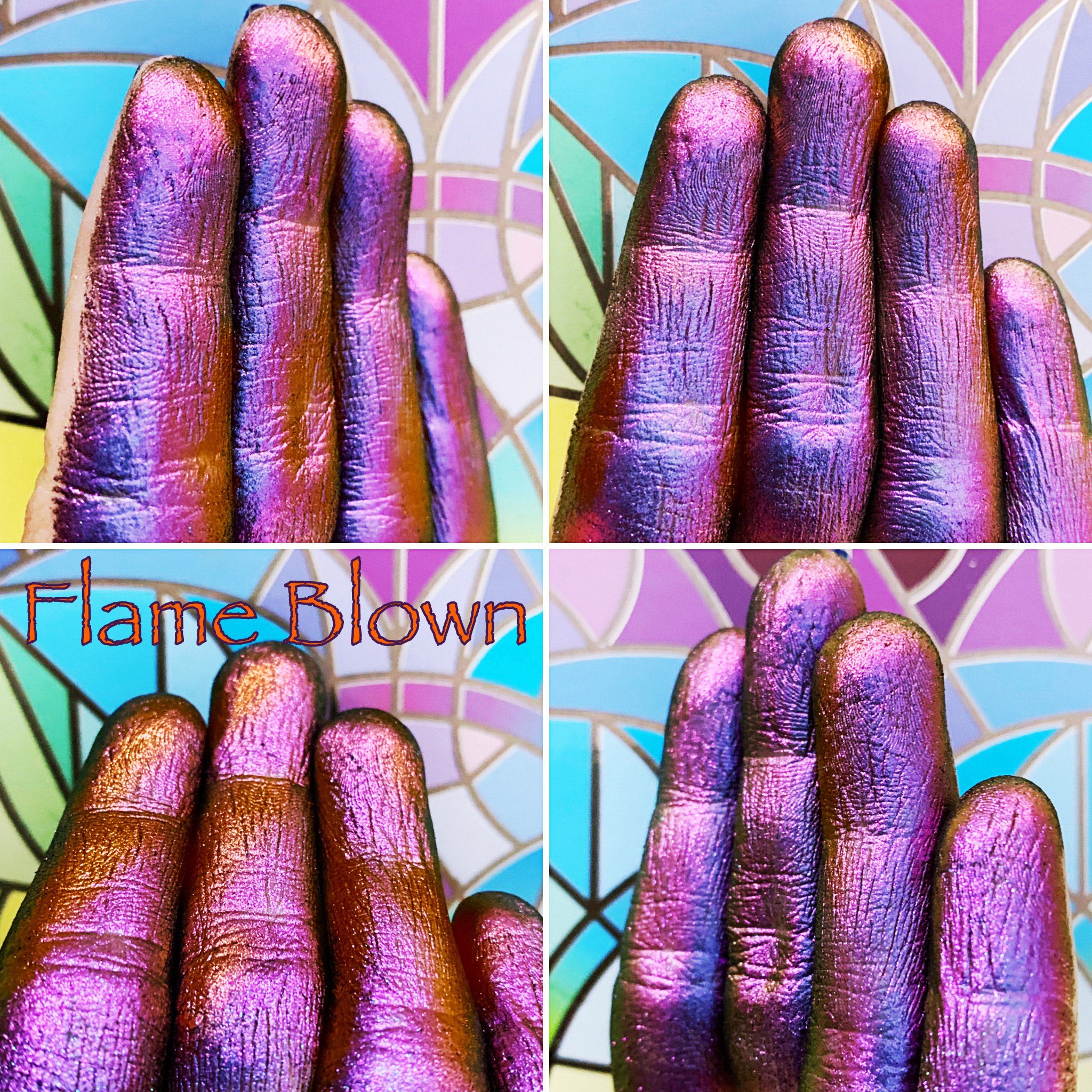 Flame Blown - Multichrome Jewel-Toned Eyeshadow Palette | Long-Lasting Pigmented Makeup for Party, Night Out & Special Occasions