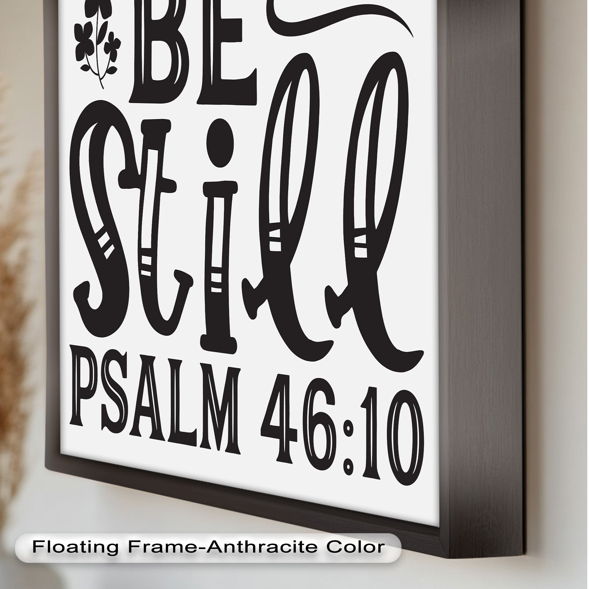 Be Still - Psalm 46:10 Scripture Bible Verse Oil Painting Wall Art for Home Decor, Church, Office & Christian Gift