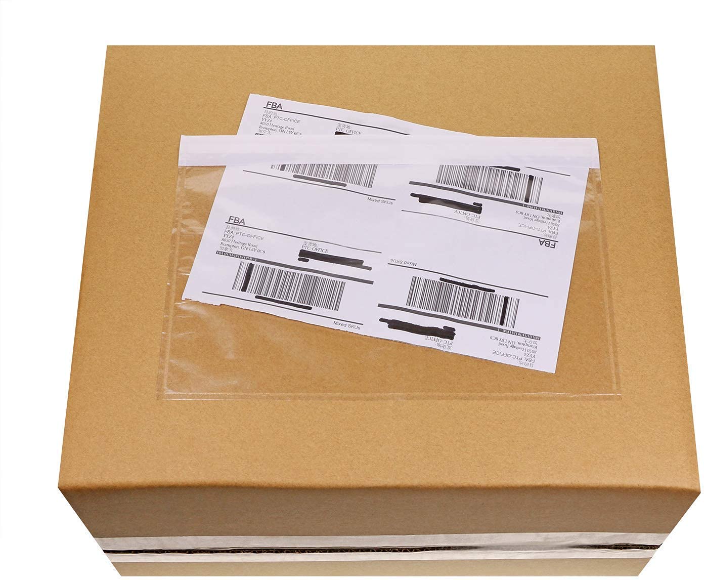 Immuson 2000 Clear Adhesive Top Loading Packing List Envelopes - 7.5