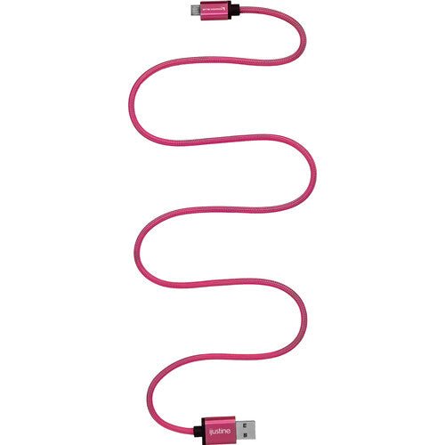 Kondor Blue iJustine Micro USB to USB A Fast Charging & Data Sync Cable (30cm, Pink) - Perfect for Smartphones, Tablets & Portable Devices