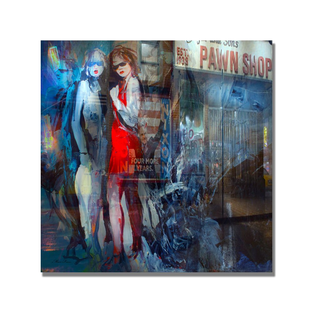 Trademark Fine Art Nixon Canvas Wall Art - 24x24 Inches, Premium Gallery Wrapped Painting for Living Room, Bedroom & Office Decor