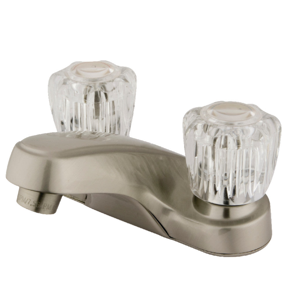 Kingston Brass KB168LP 4-Inch Centerset Bathroom Faucet - Chrome Finish, Single Handle, Water-Saving Design for Sink, Vanity, and Powder Room Installation