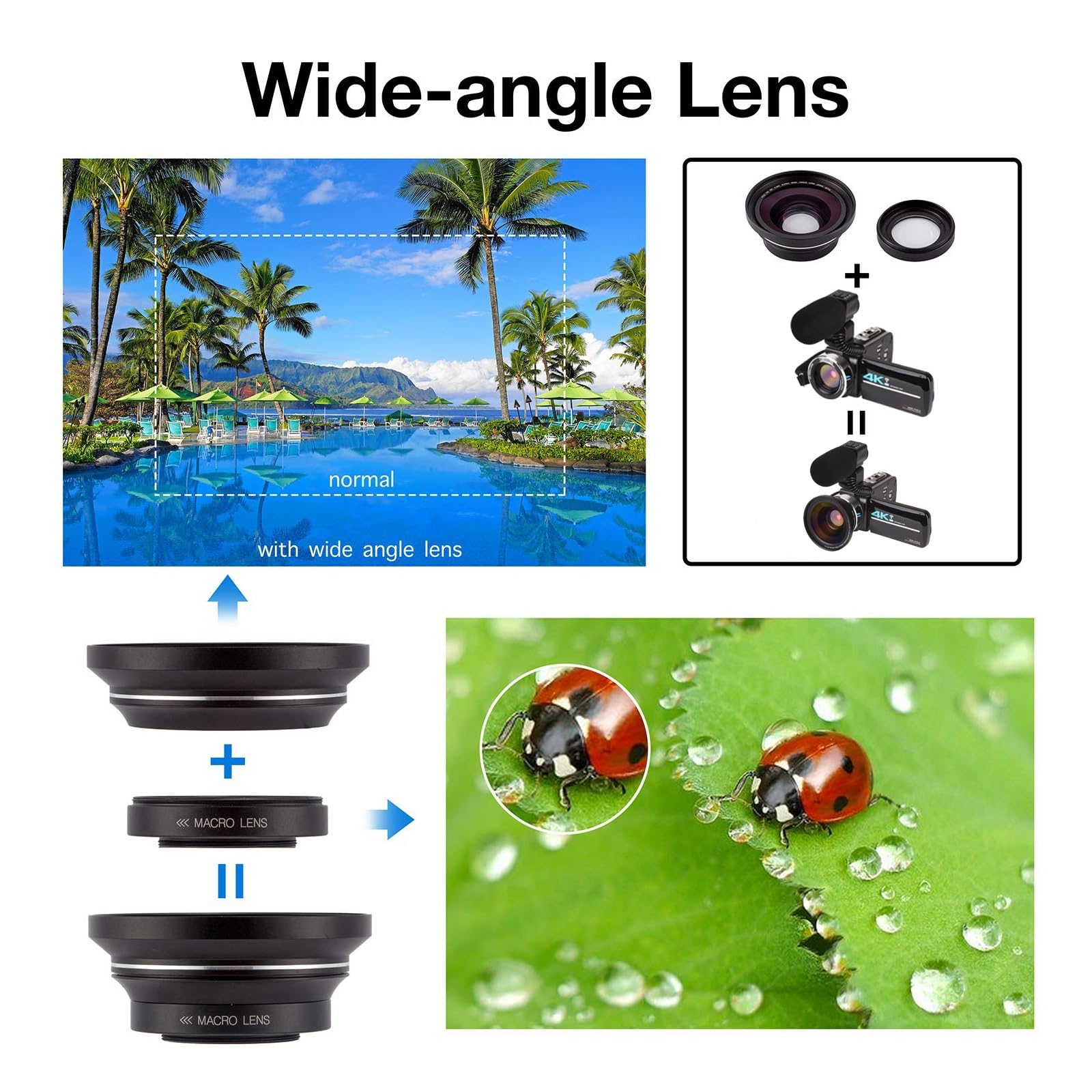 4K Night Vision Video Camera with WiFi - Outdoor Digital Camcorder for Vlogging, Streaming & HD Recording (SD Card Not Included) - Perfect for Travel, YouTube Content Creation & Adventure Filming