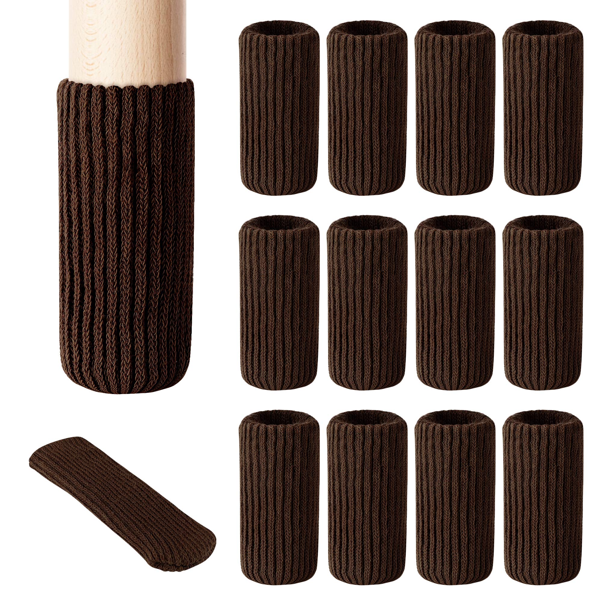 16 Pack Chair Leg Socks - Extra Thick Knitted Furniture Floor Protectors for Wood Floors, Non-Slip Chair Leg Covers to Reduce Noise & Scratches - Perfect for Dining Chairs, Office Chairs & Home Furniture Protection