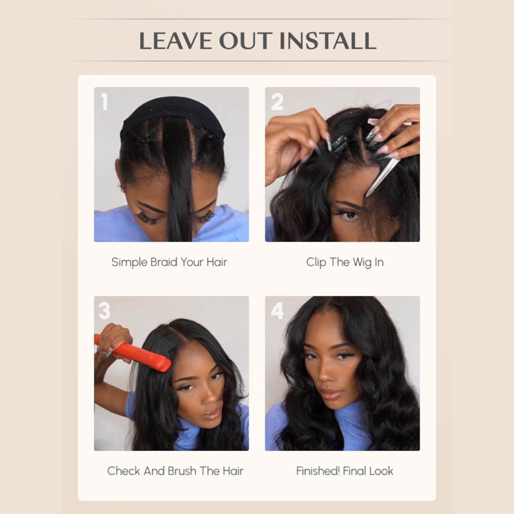 V Part Wig Kinky Straight 100% Human Hair No Leave Out No Sew In No Glue - 180% Density Yaki Wigs for Women (22 Inch) | Perfect for Daily Wear, Parties & Protective Styling