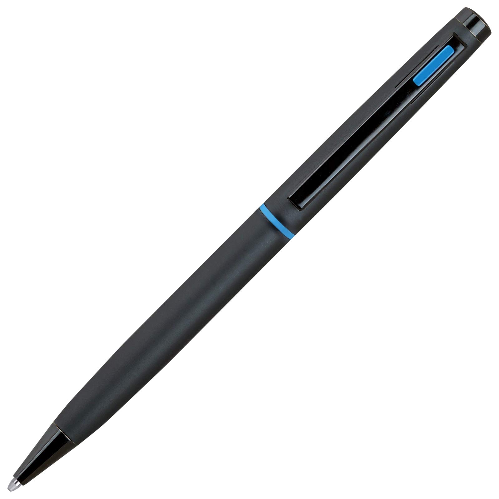 Lanier 4G Ballpoint Pen - Matte Black with Blue Accents, Premium Rosewood Gift Box | Perfect for Office, Business Meetings & Executive Gifts