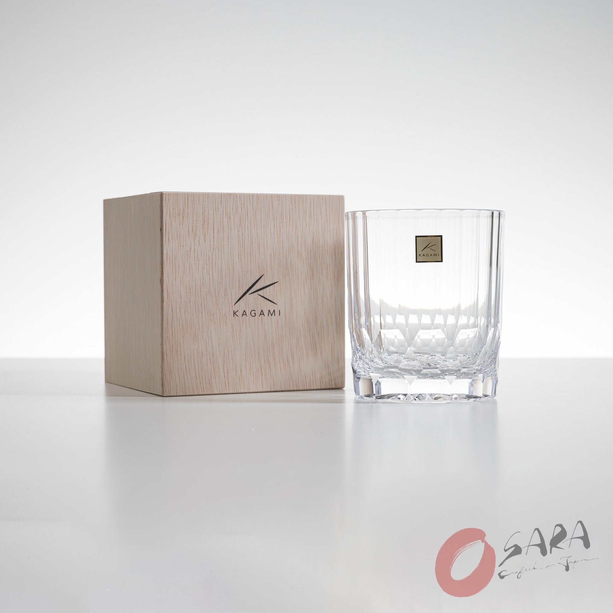 Premium KAGAMI Crystal Japanese Handmade Whiskey Glass Set - 370ml (12.5oz) Luxury Barware for Scotch, Bourbon & Cocktails - Elegant White Dew Design - Perfect for Home Bar, Gifts & Special Occasions