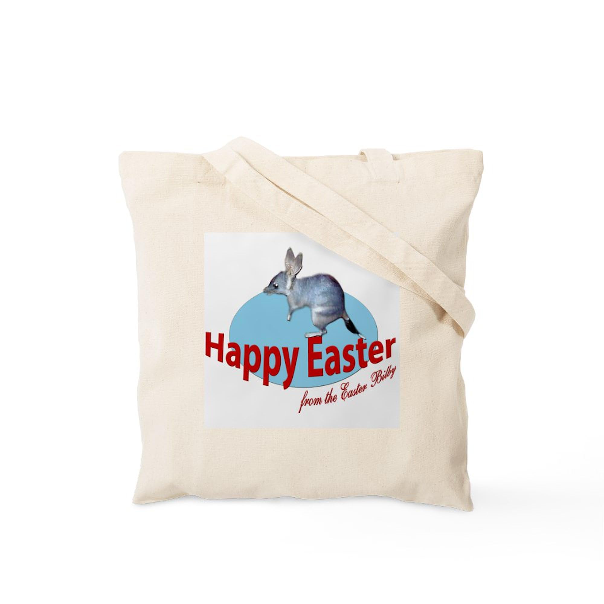 Easter Bilby Gifts - Natural Canvas Tote Bag | Reusable Shopping Bag for Groceries, Beach & Eco-Friendly Lifestyle
