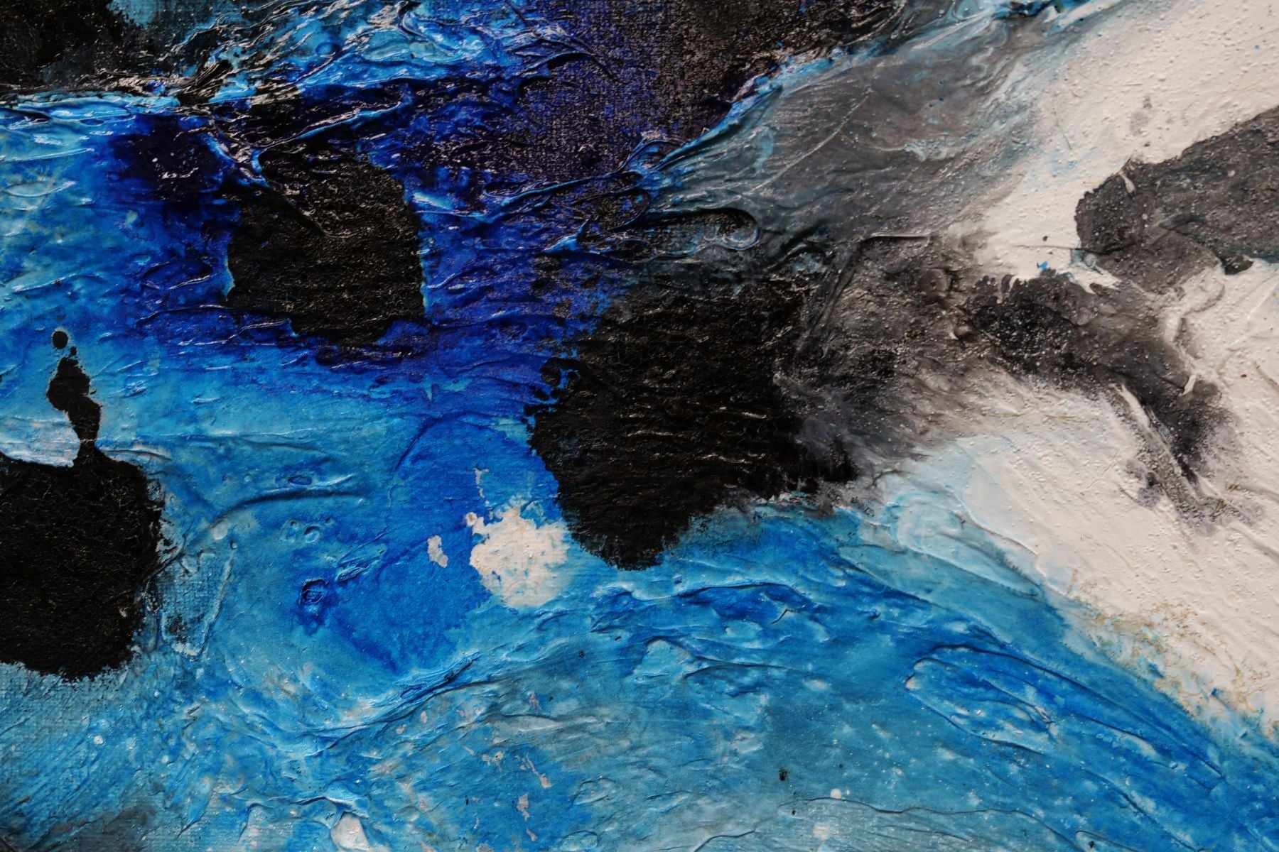 Blue Russian 160cm x 100cm Abstract Textured Painting - Rust Blue Artwork for Living Room, Bedroom & Office Wall Decor