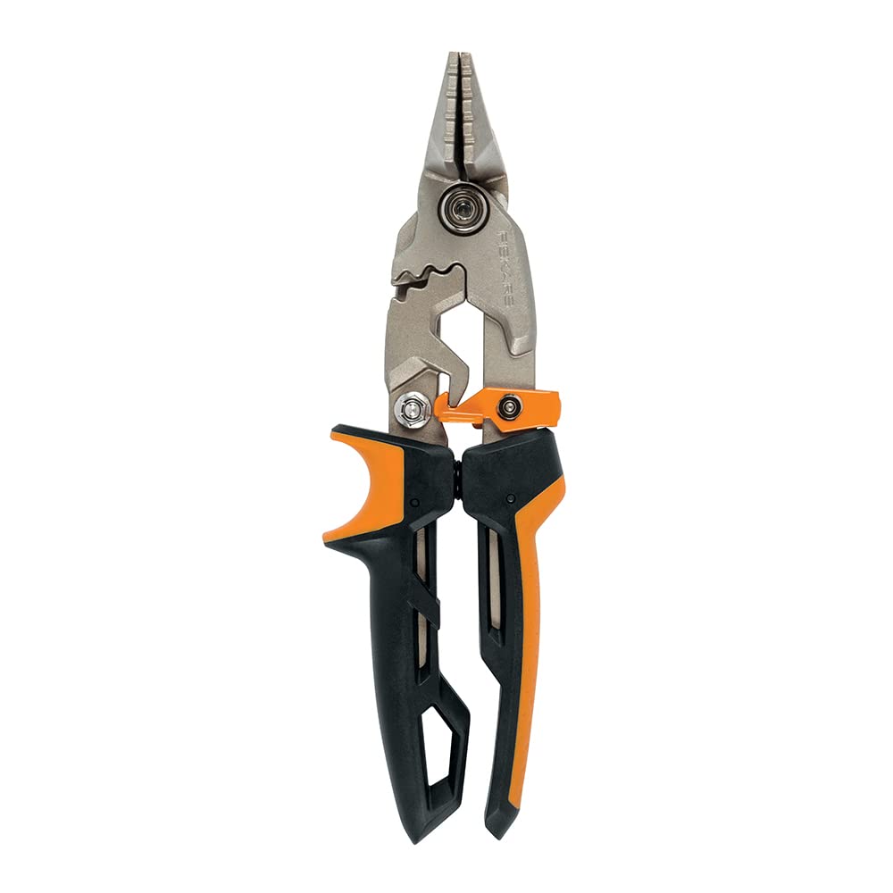 Fiskars Pro PowerGear HVAC Tool Seamer - Heavy Duty Metal Seaming Tool for HVAC Ductwork, Orange - Perfect for HVAC Professionals and DIY Home Improvement Projects