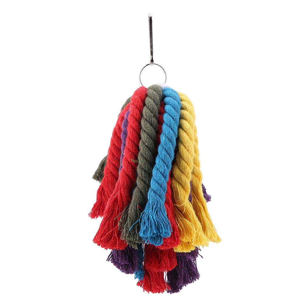 Yosoo 2 Pack Bird Chew Toys for Parrots - Natural Cotton Rope Biting & Chewing Hanging Toys for Bird Cage - Perfect for Mental Stimulation & Beak Trimming