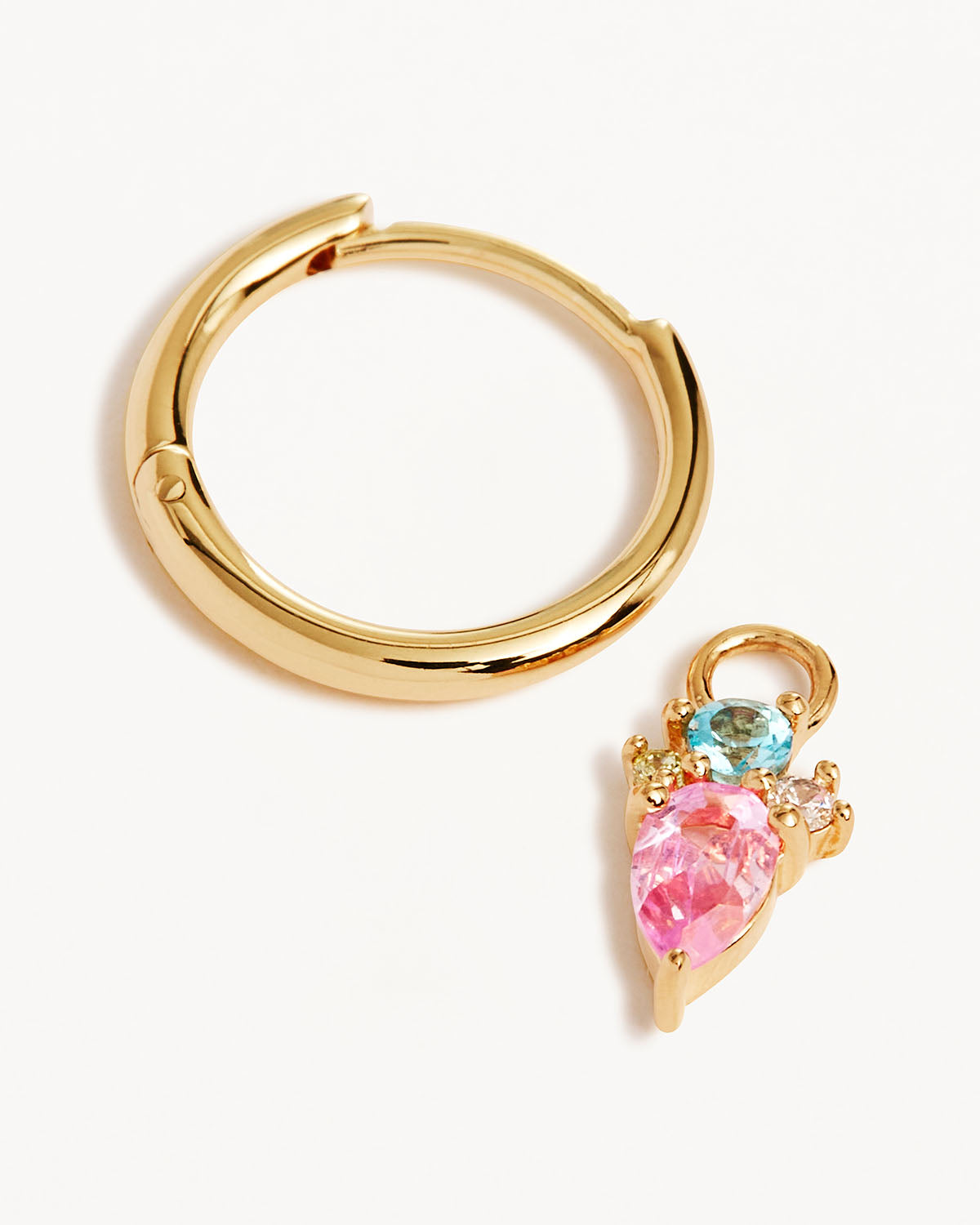 18K Gold Vermeil Cherished Connections Hoop Earrings for Women - Elegant Dainty Huggie Hoops for Everyday Wear, Gift Giving & Special Occasions