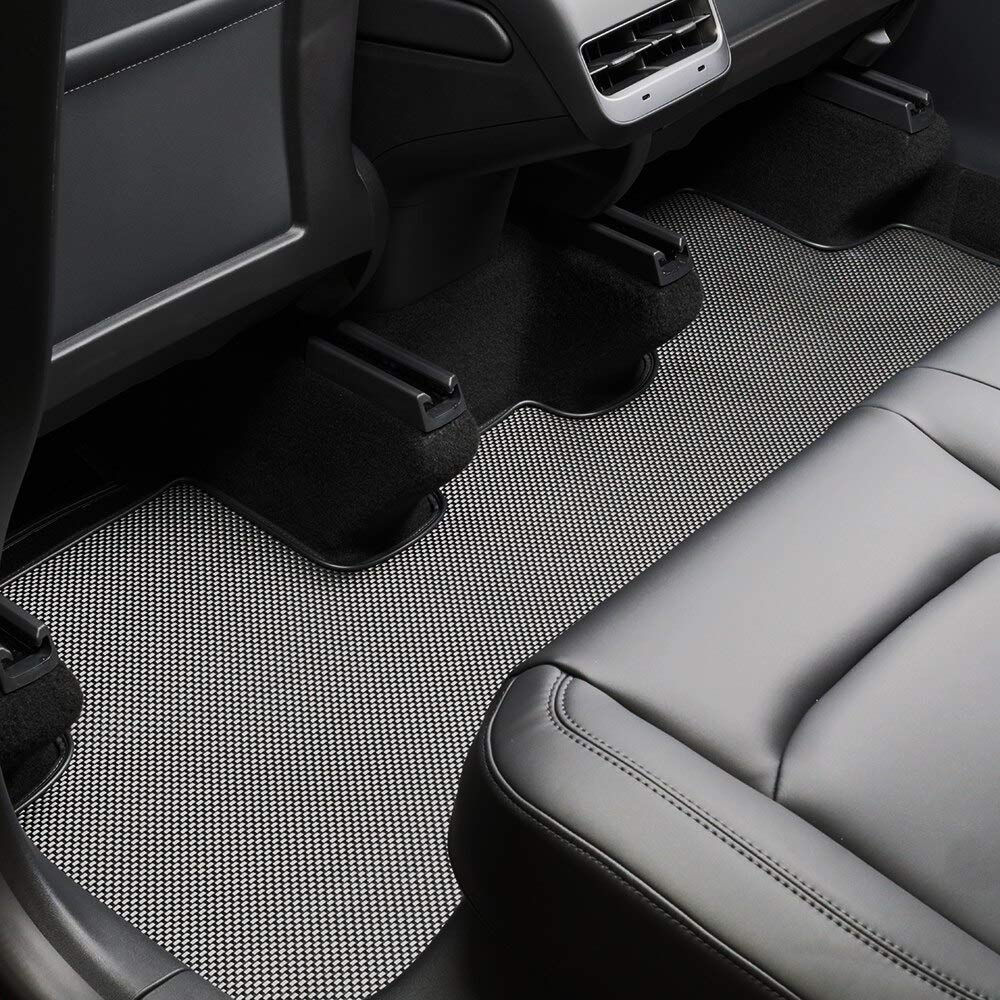 Premium All-Weather Floor Mats for Tesla Model Y 2020 (5-Seat Long Range) - Waterproof, Lightweight & Odorless Car Mats - 3-Piece Set - Made in USA - Perfect for Daily Commute, Road Trips & Family Adventures