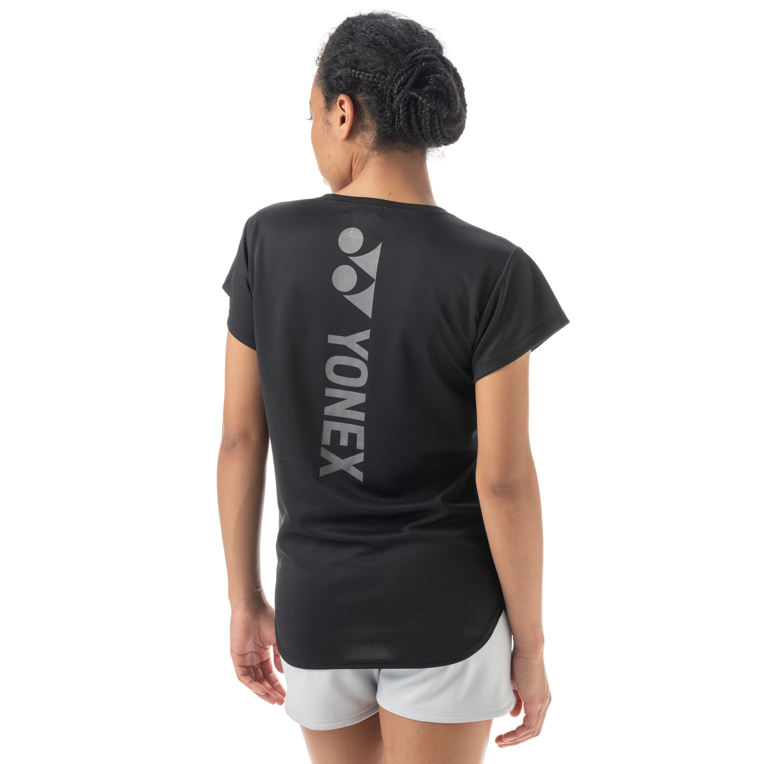 Yonex Women's Performance Sports Shirt - Breathable Tennis & Badminton Top (Black, Made in Japan) | Ideal for Gym Workouts, Court Sports & Active Lifestyle