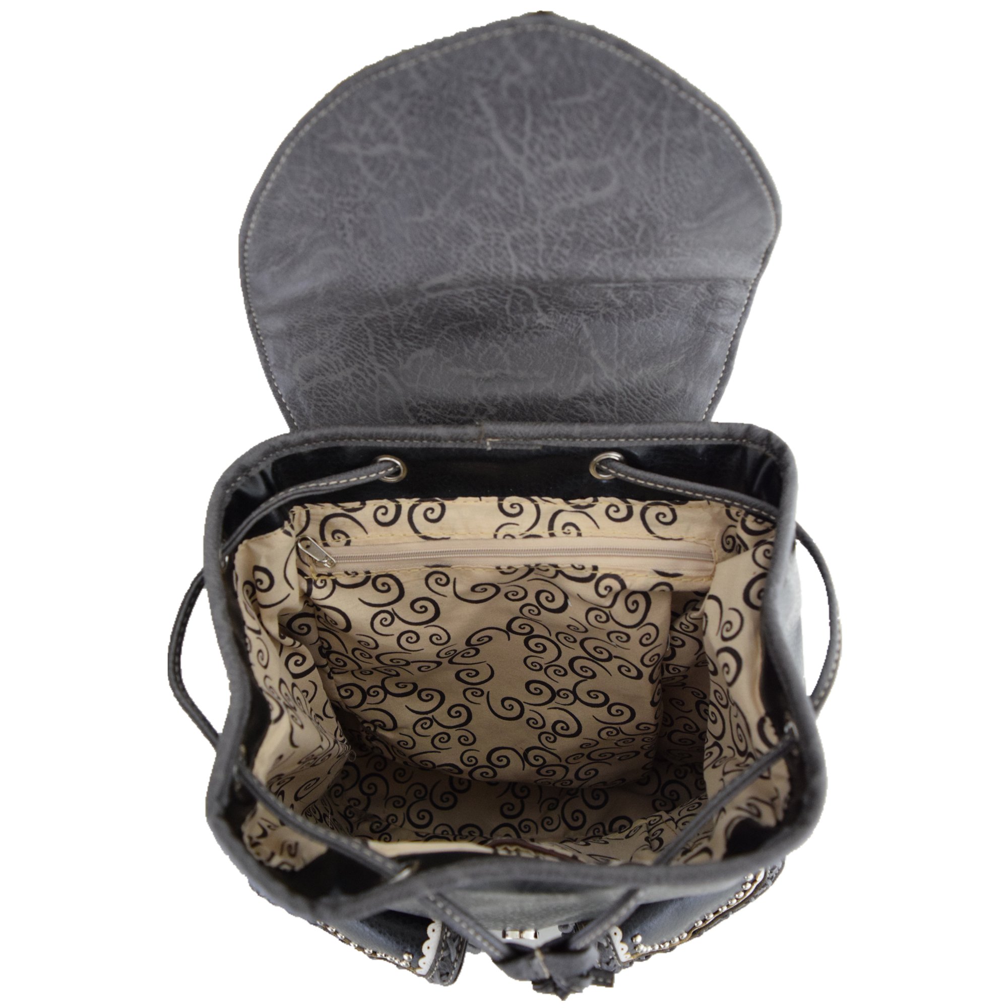 Western Floral Women's Backpack Set with Wallet - Biker & Country Style for Daily Use