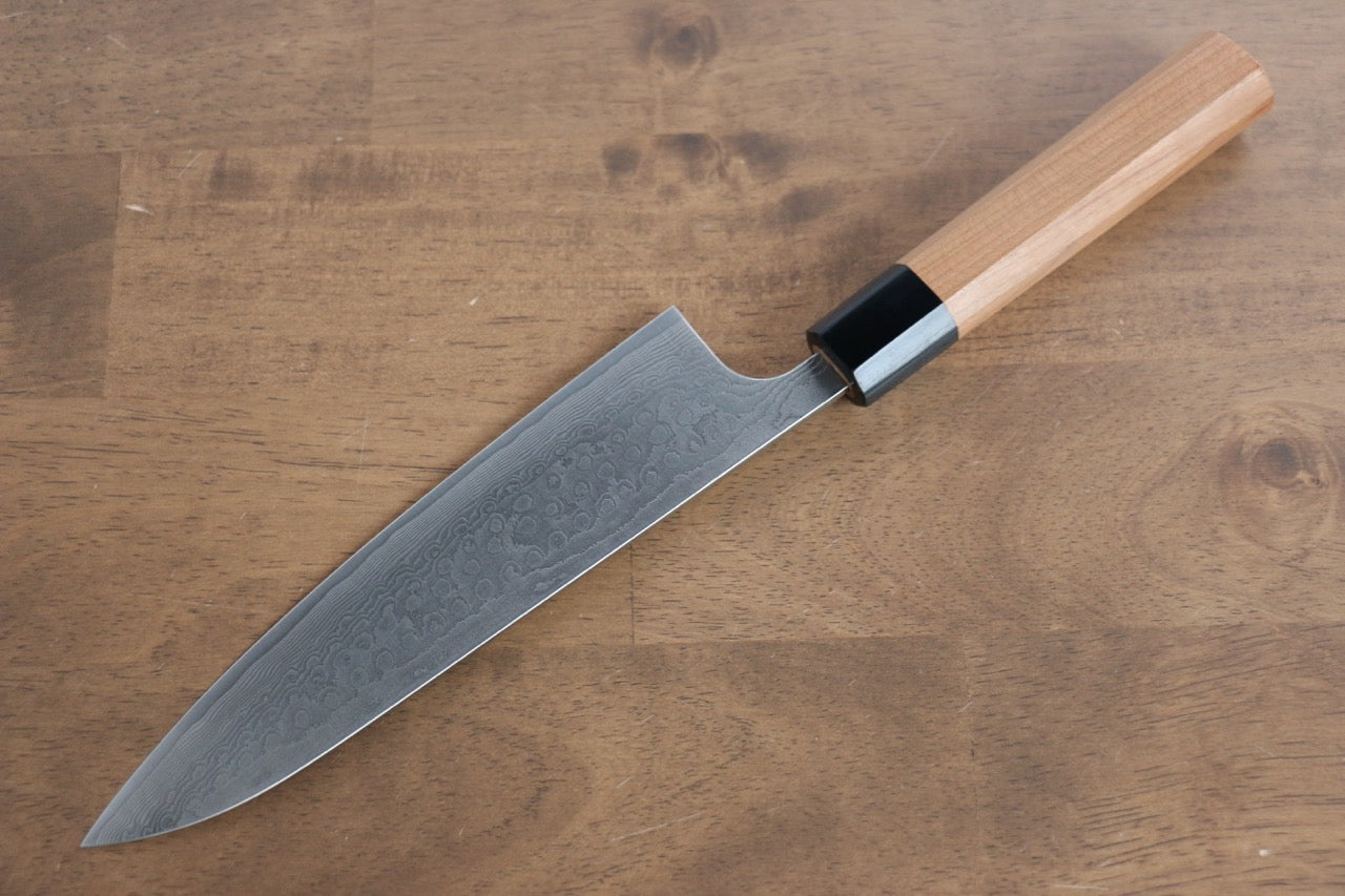 Premium Nao Yamamoto SG2 Damascus Gyuto Knife 180mm - Japanese Chef Knife with Cherry Blossom Handle for Professional Cooking & Sushi Preparation