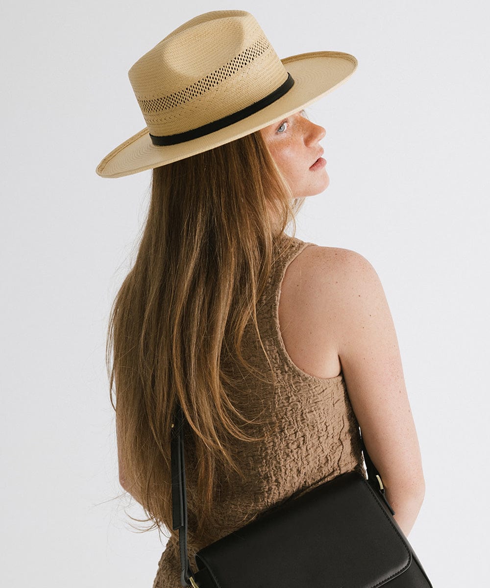 Saguaro Fedora Panama Straw Hat for Men & Women - Lightweight Summer Sun Hat for Beach, Travel, and Outdoor Activities