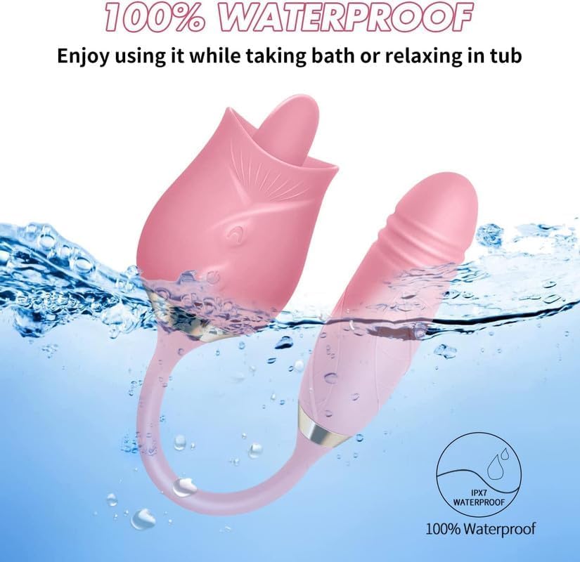 10-Speed Electric Rose Sucker for Women - Waterproof Automatic Adult Toy with Tongue Stimulation, Quiet & Discreet - Perfect for Valentine's Day Gifts & Couples Play (Model S1426)