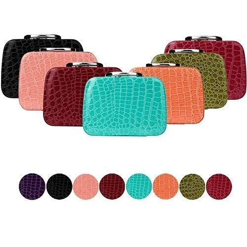 EKESHVAR Leather Makeup Organizer Bag - Cosmetic & Jewelry Storage Box with Magnifying Mirror | Travel Toiletry Case for Women | Perfect for Home Vanity, Travel & Gift Giving
