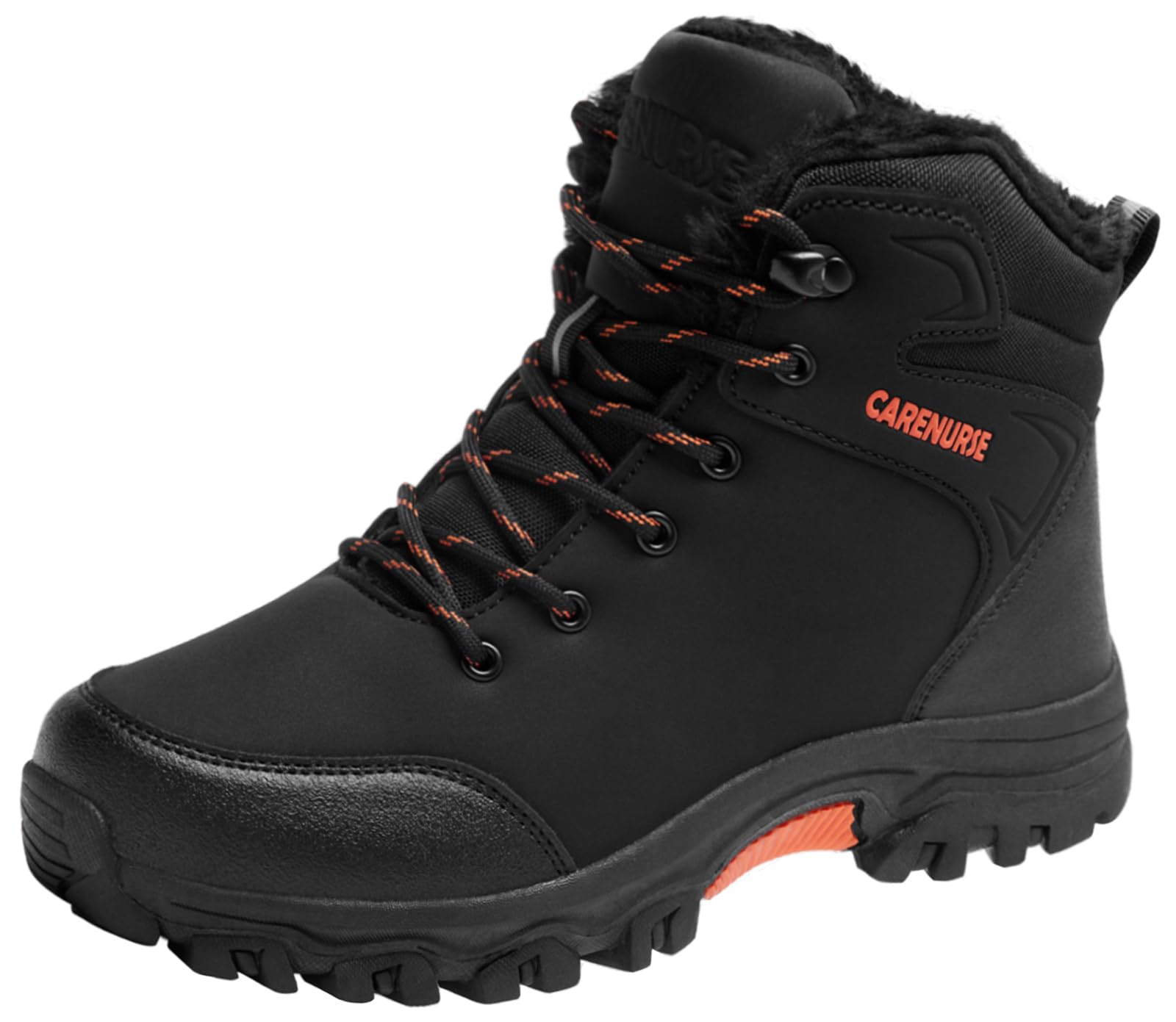 Men's Winter Snow Boots - Waterproof Insulated Hiking Boots with Fur Lining & Anti-Slip Sole for Cold Weather, Outdoor Activities & Snow Trekking