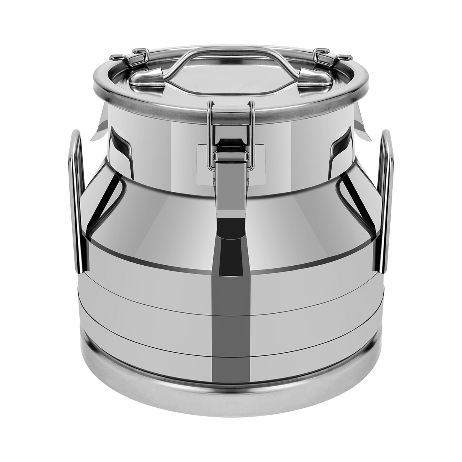 12L/3.16 Gallon Stainless Steel Milk Can with Silicone Lid - Food Grade Wine Pail, Brewing Bucket & Storage Jug - Easy Open Design for Dairy, Beverage & Home Brewing - Perfect for Farm, Kitchen & Winemaking