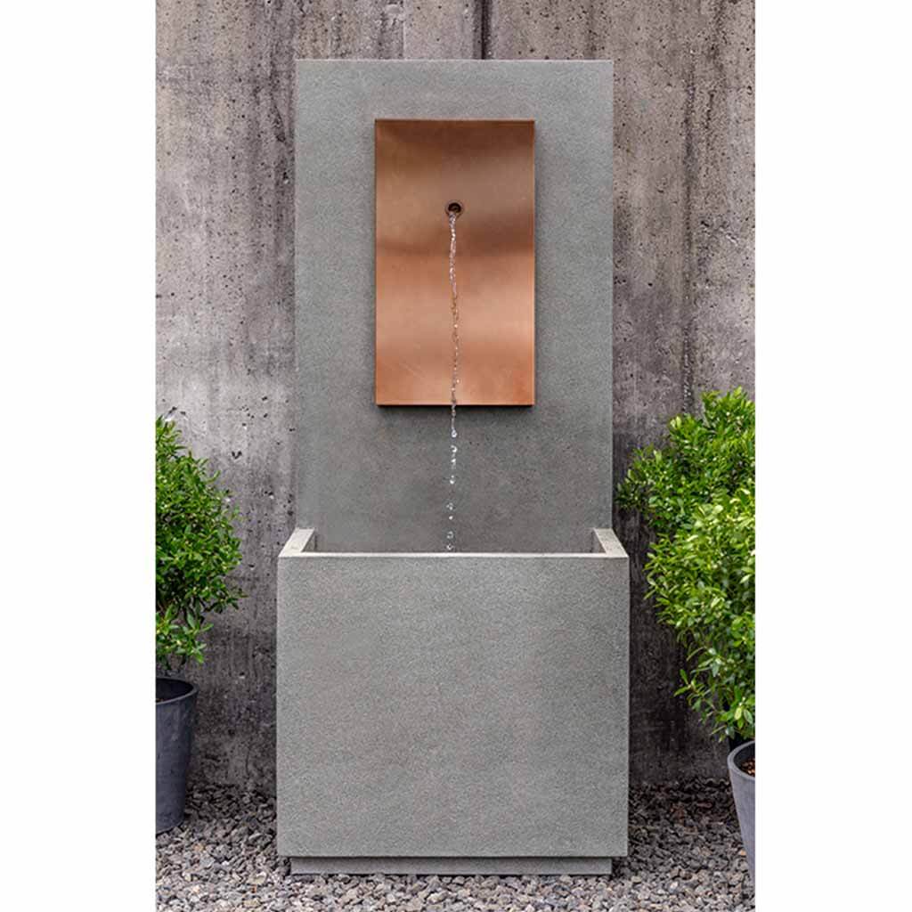 Campania International MC1 Outdoor Water Fountain with Copper Face - Perfect for Garden, Patio, and Backyard Decor