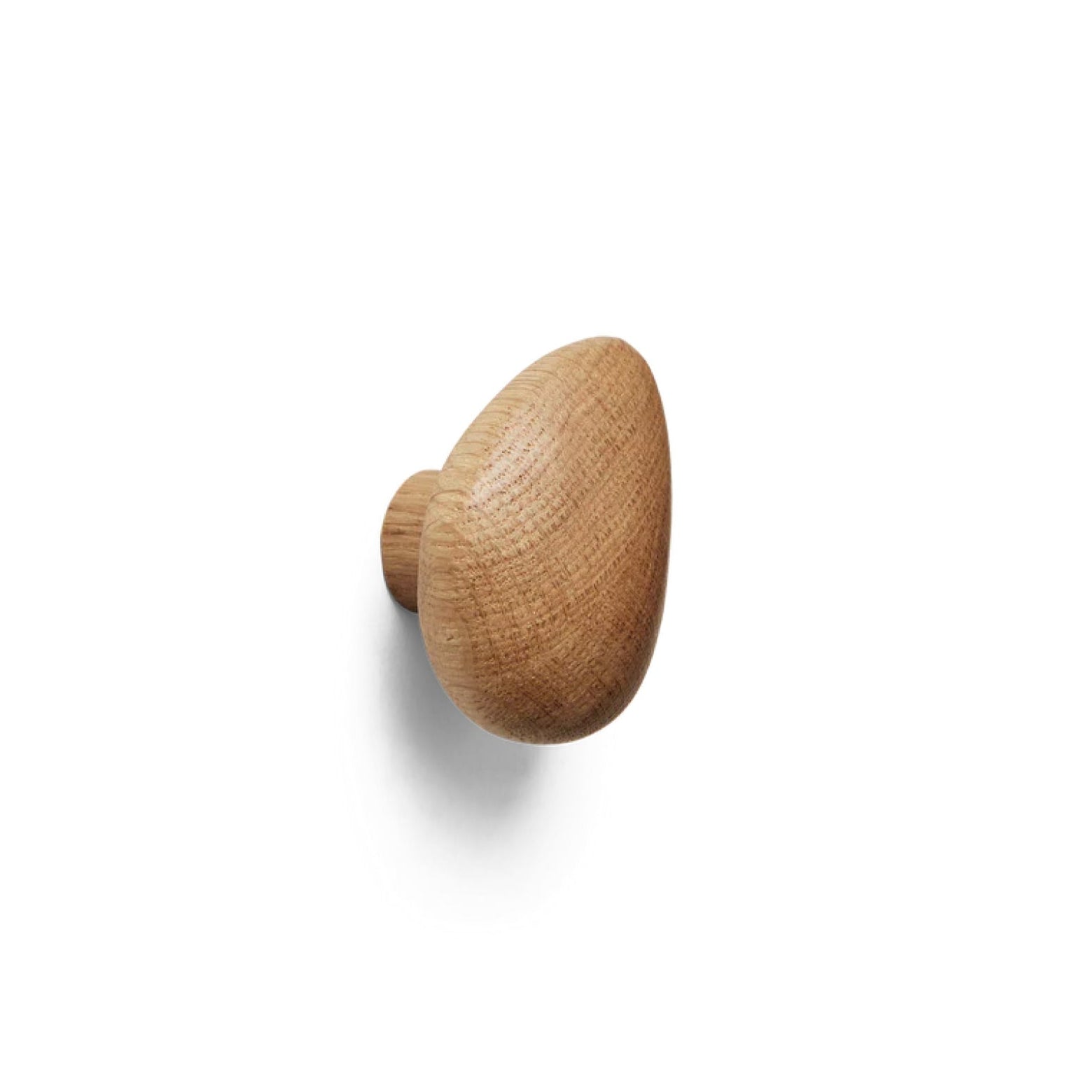 FERM LIVING Cairn Hooks Set of 2 - Natural Oak Wood Wall Hooks for Coats, Hats & Bags - Perfect for Entryway, Bedroom & Bathroom Organization