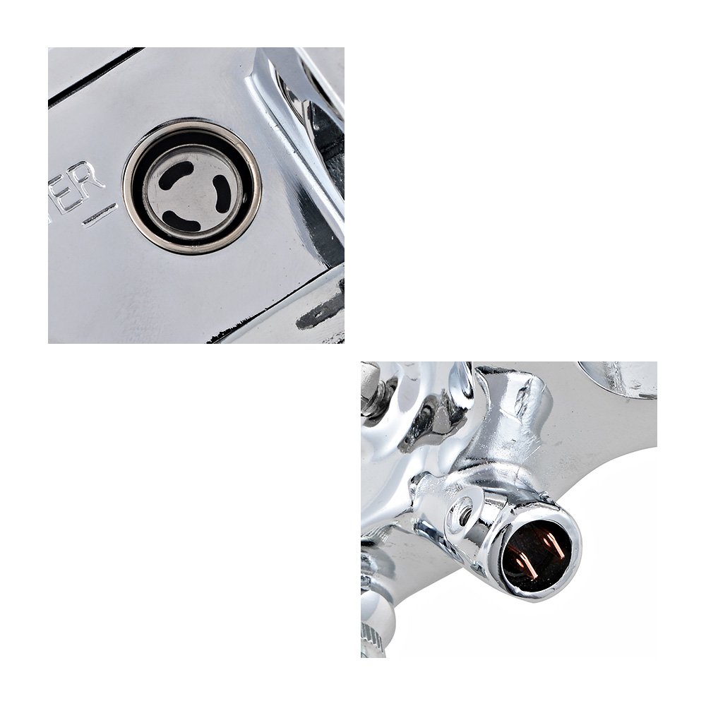 Chrome Harley-Davidson Horn Turn Signal Headlight Switch Kit with Hydraulic Brake Master Cylinder, Clutch Levers & Hand Grips - Compatible with 1996-2012 Softail, Dyna, Sportster, V-Rod 1