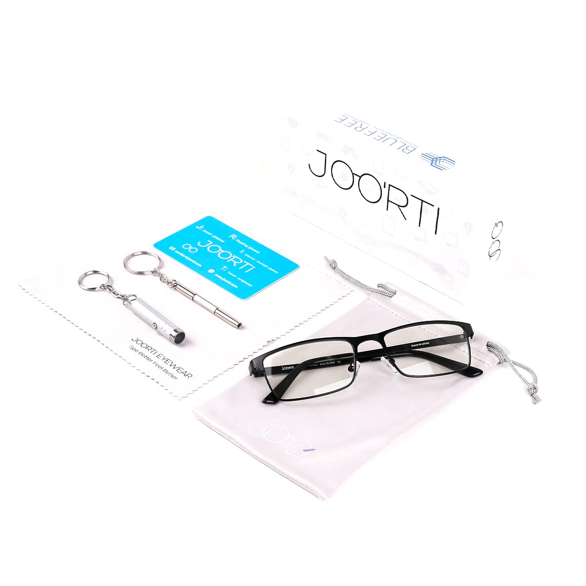 Blue Light Blocking Glasses for Men - Metal Frame Gaming & Computer Use