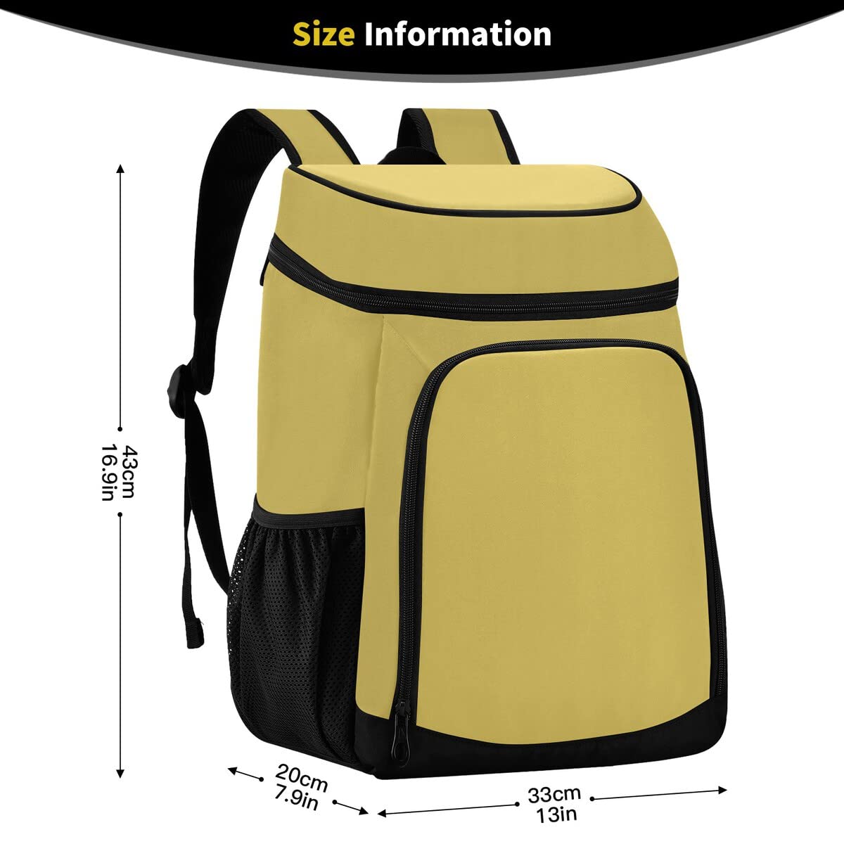 **Leakproof Insulated Cooler Backpack - 30 Can Capacity for Camping, Beach, Hiking & Picnics | Portable Lunch Cooler Bag for Outdoor Adventures**