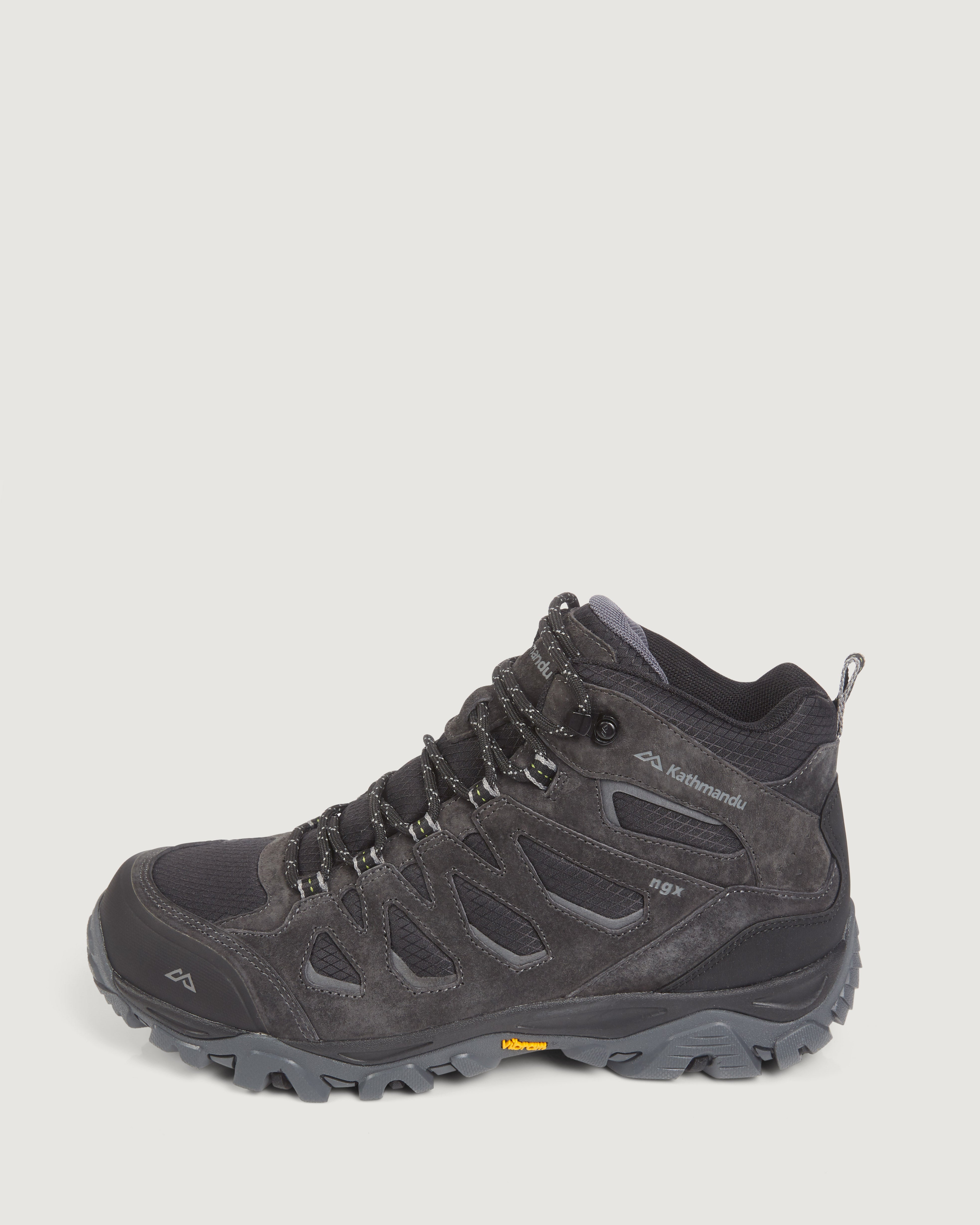 Men's Waterproof Hiking Boots - Mornington Mid Ankle Outdoor Boots for Trekking & Camping | Black/Black Sea | Ideal for Mountain Trails & Wet Weather Adventures
