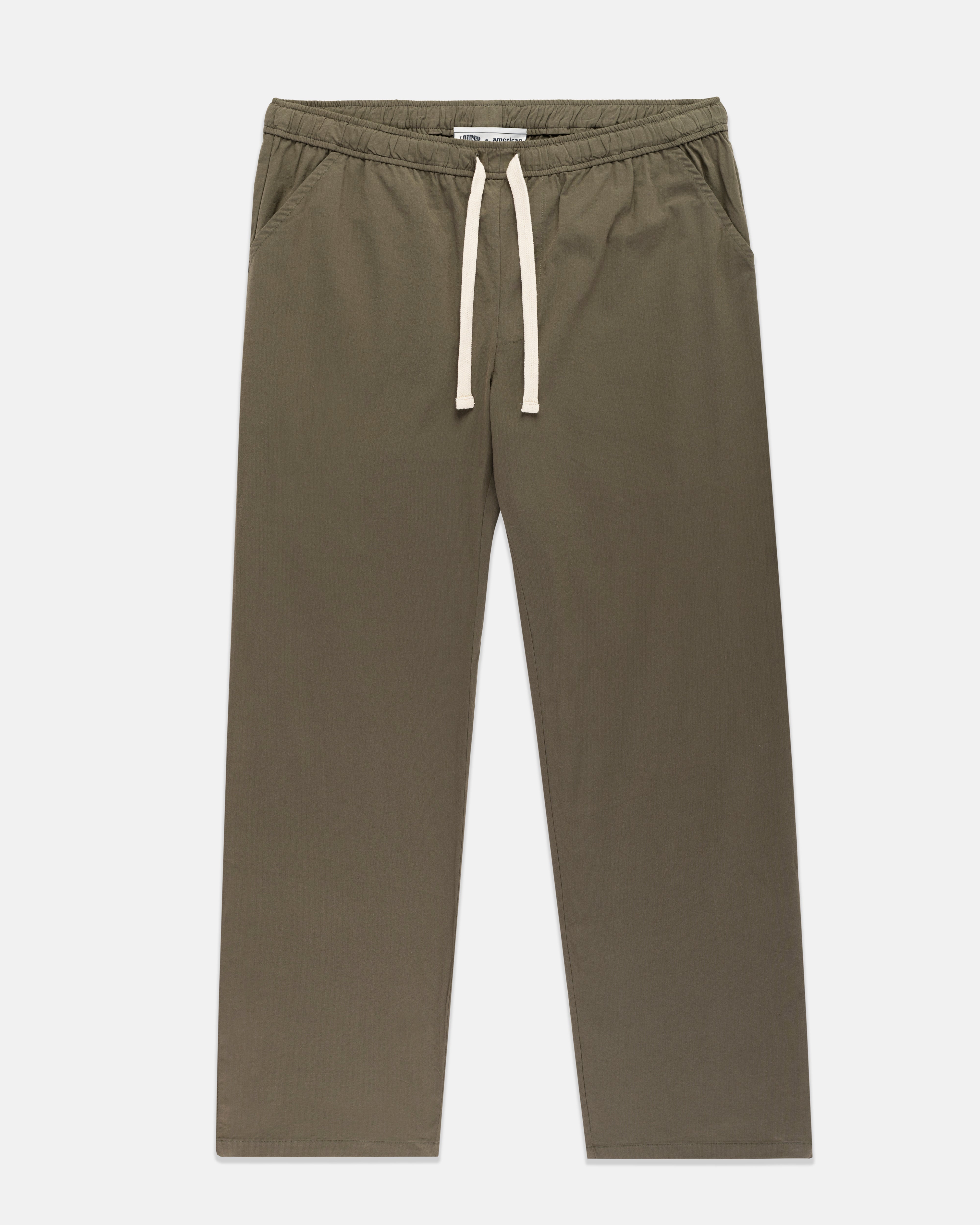 J. PRESS x AMERICAN TRENCH Men's Seersucker Easy Pants - Lightweight Summer Casual Trousers for Business & Travel